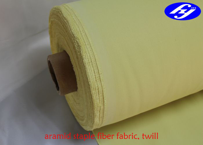 210gsm Aramid Fiber Fabric Spun Staple Fiber Twill Woven Fabric
