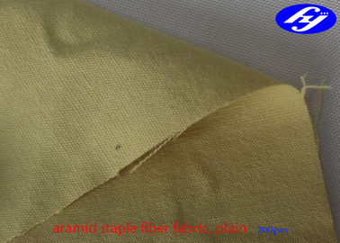 Fire Proof Para Aramid Fiber Plain Tight Woven Fabric Yellow Color